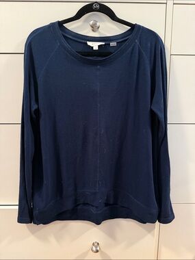 Korye Navy Long-Sleeve Crewneck Top